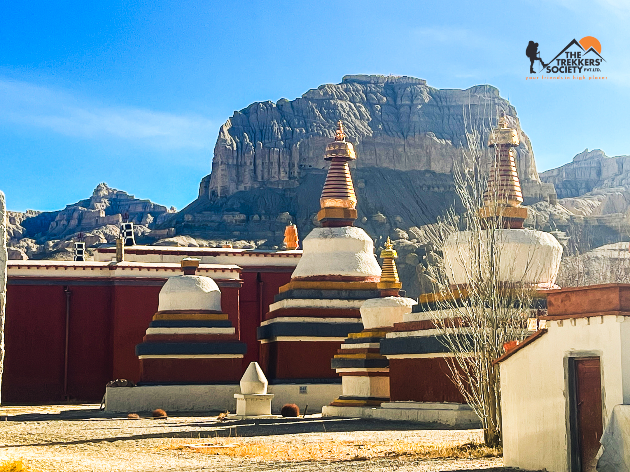 A scenic view of guge kingdom ruins