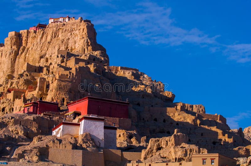 A scenic view of guge kingdom ruins
