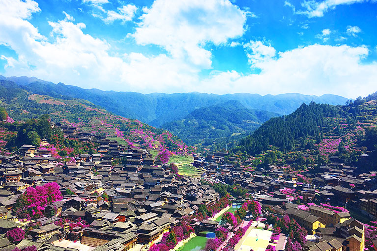 A scenic view of guizhou ethnic museum
