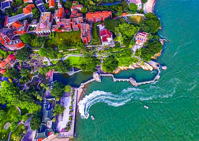 A scenic view of gulangyu island