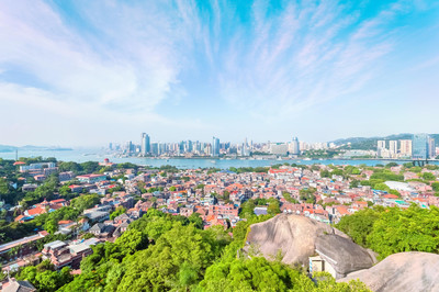 A scenic view of gulangyu island