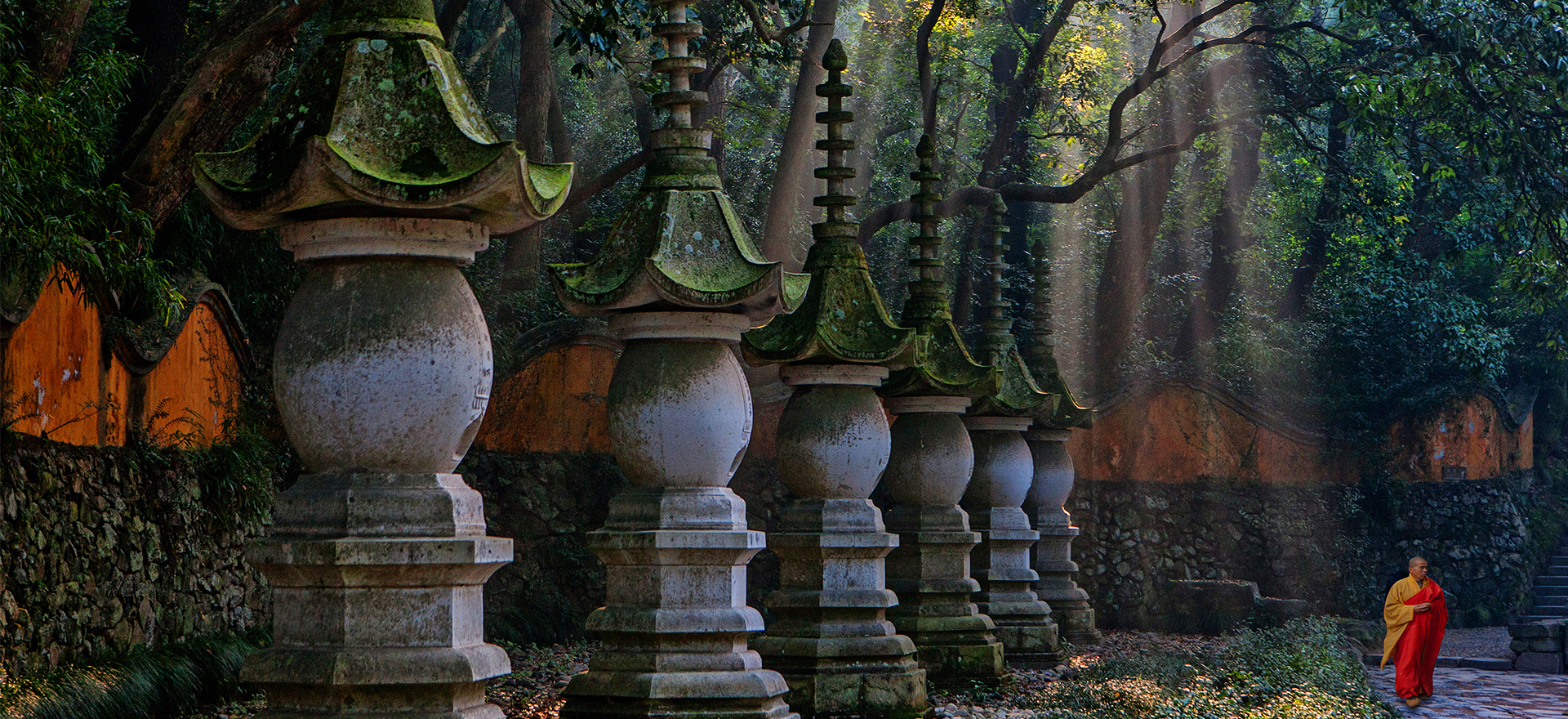 A scenic view of guoqing temple
