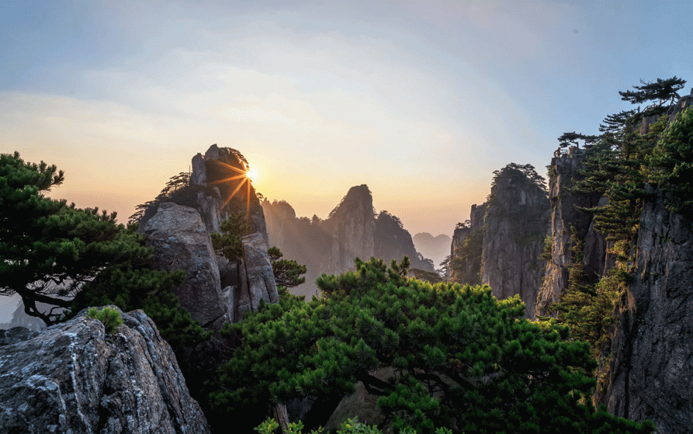 A scenic view of gushan mountain