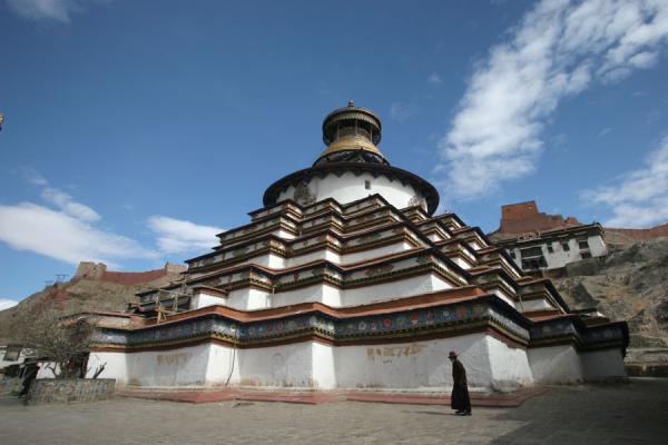 A scenic view of gyantse pelkor chode monastery
