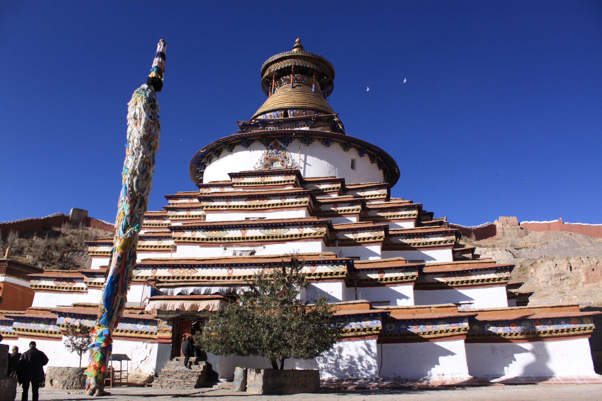 A scenic view of gyantse pelkor chode monastery