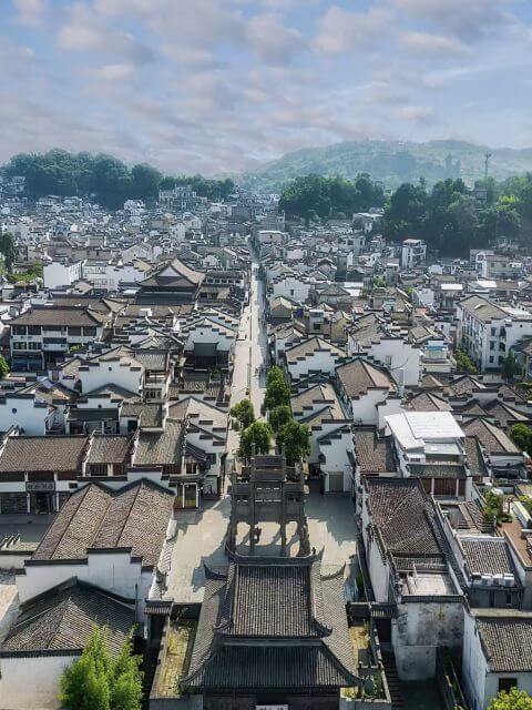 A scenic view of haizhou ancient city