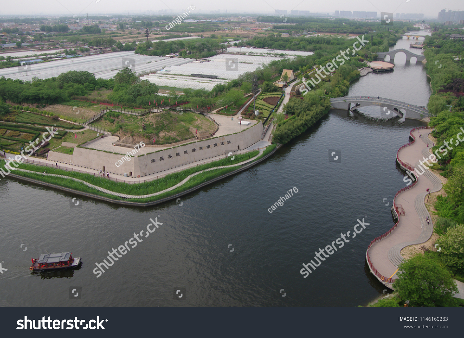 A scenic view of han_changan_city_ruins