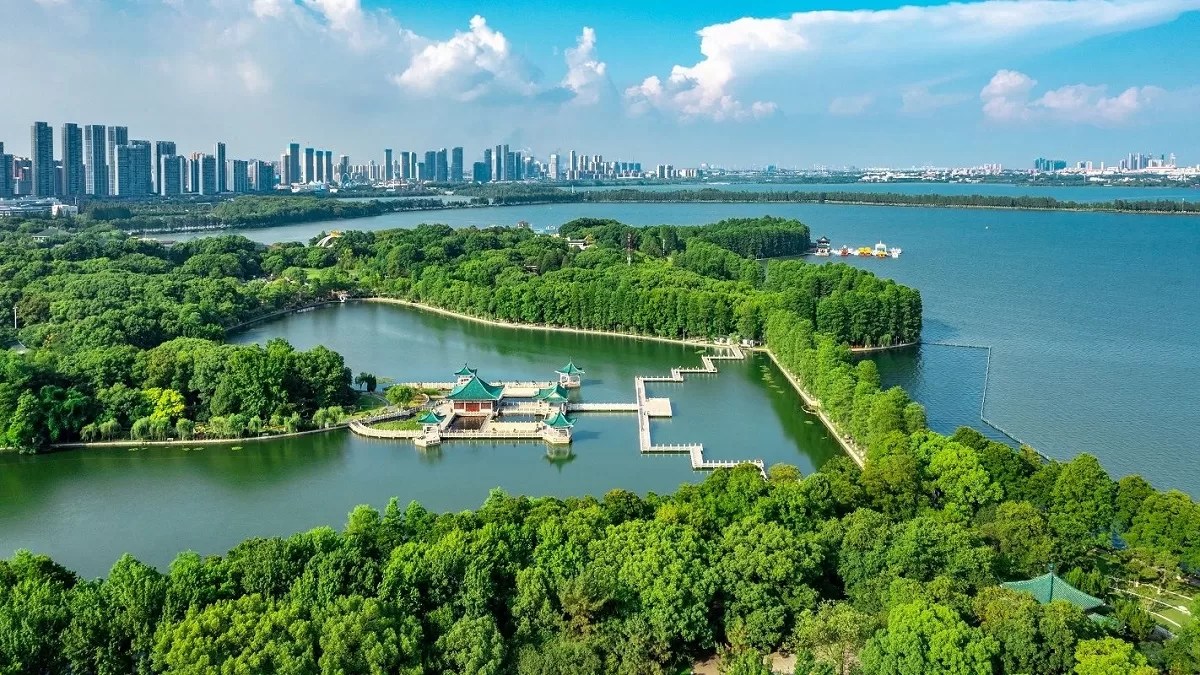 A scenic view of han culture scenic area