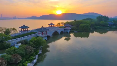 A scenic view of han culture scenic area
