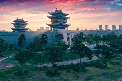 A scenic view of hancheng_ancient_city_cultural_scenic_area