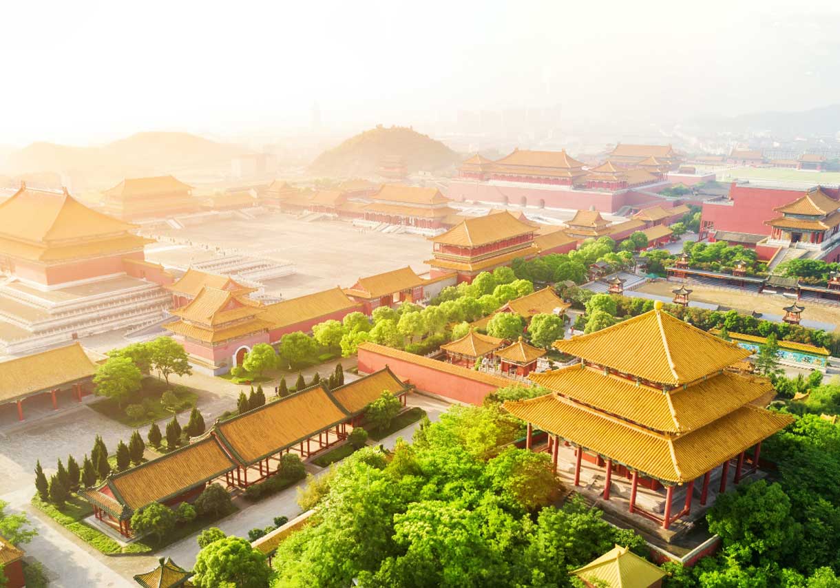 A scenic view of hengdian world studios