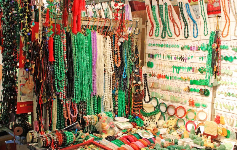 A scenic view of hetian jade market