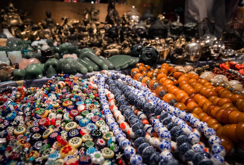A scenic view of hetian jade market