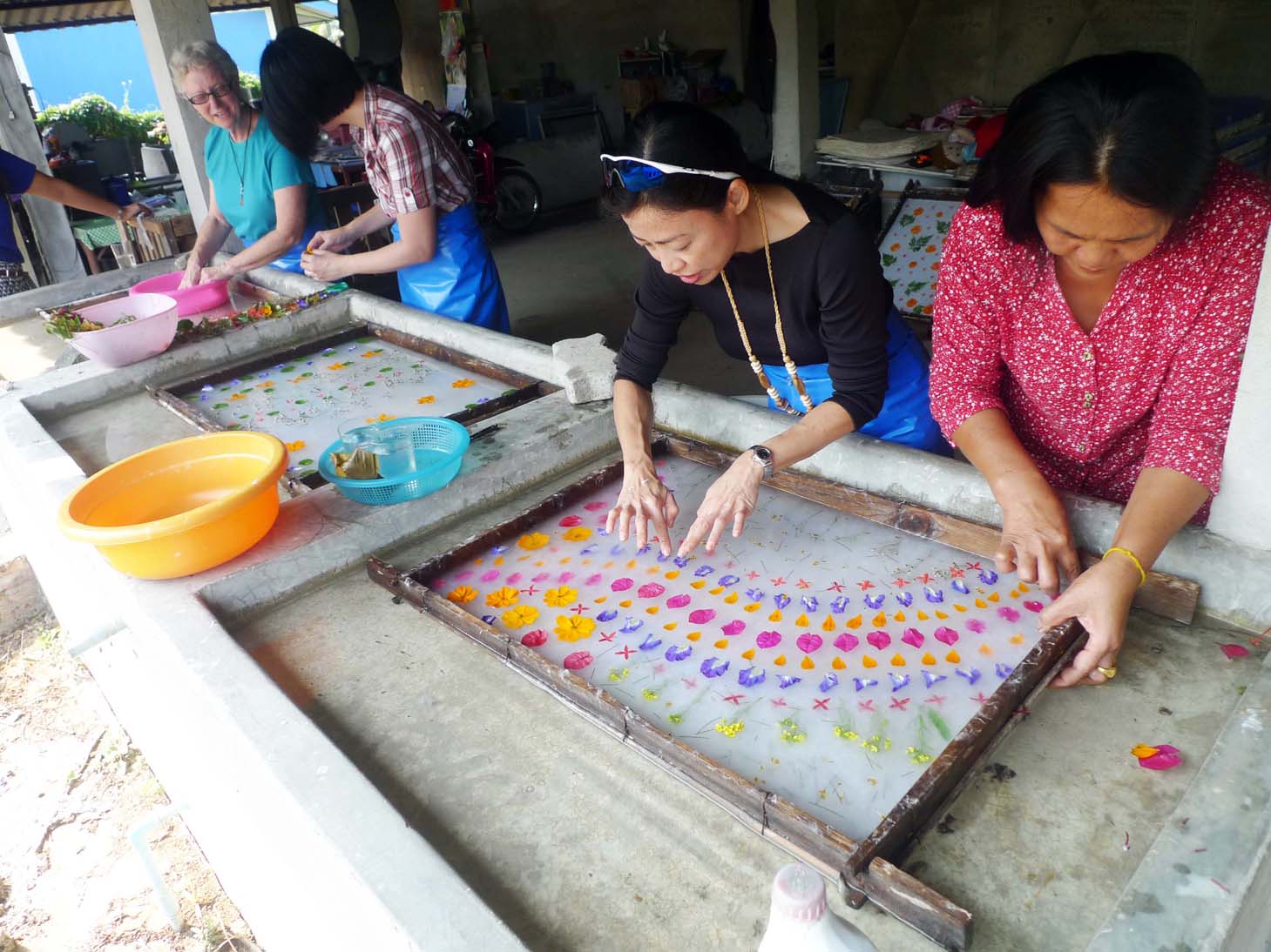 A scenic view of hetian mulberry paper workshop
