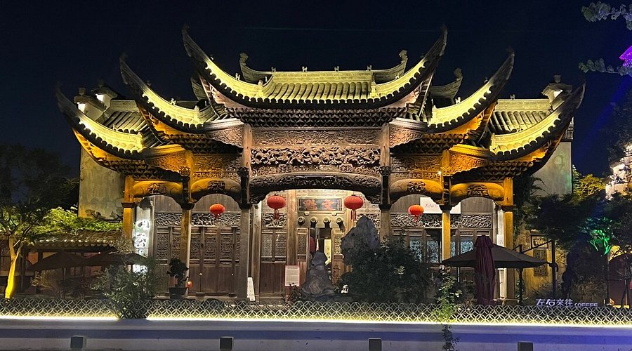 A scenic view of hexia ancient town