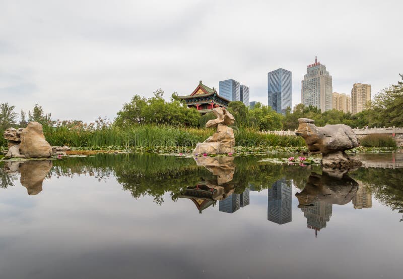 A scenic view of hongshan park urumqi