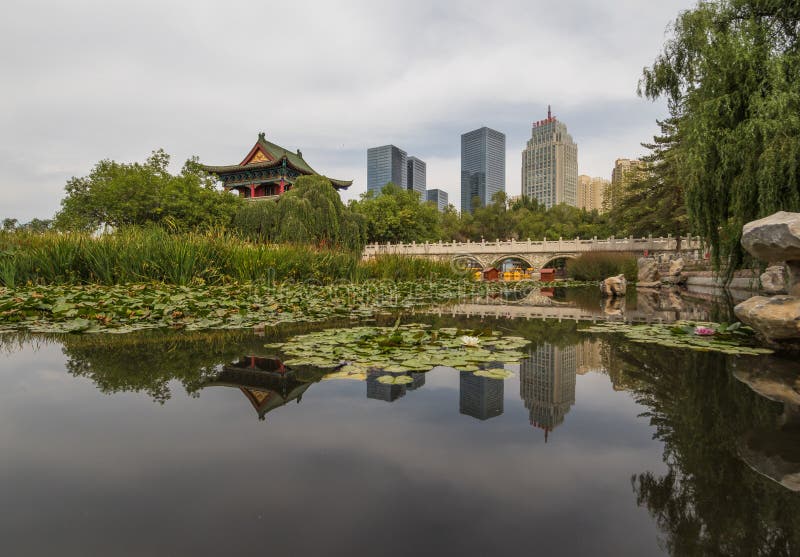 A scenic view of hongshan park urumqi