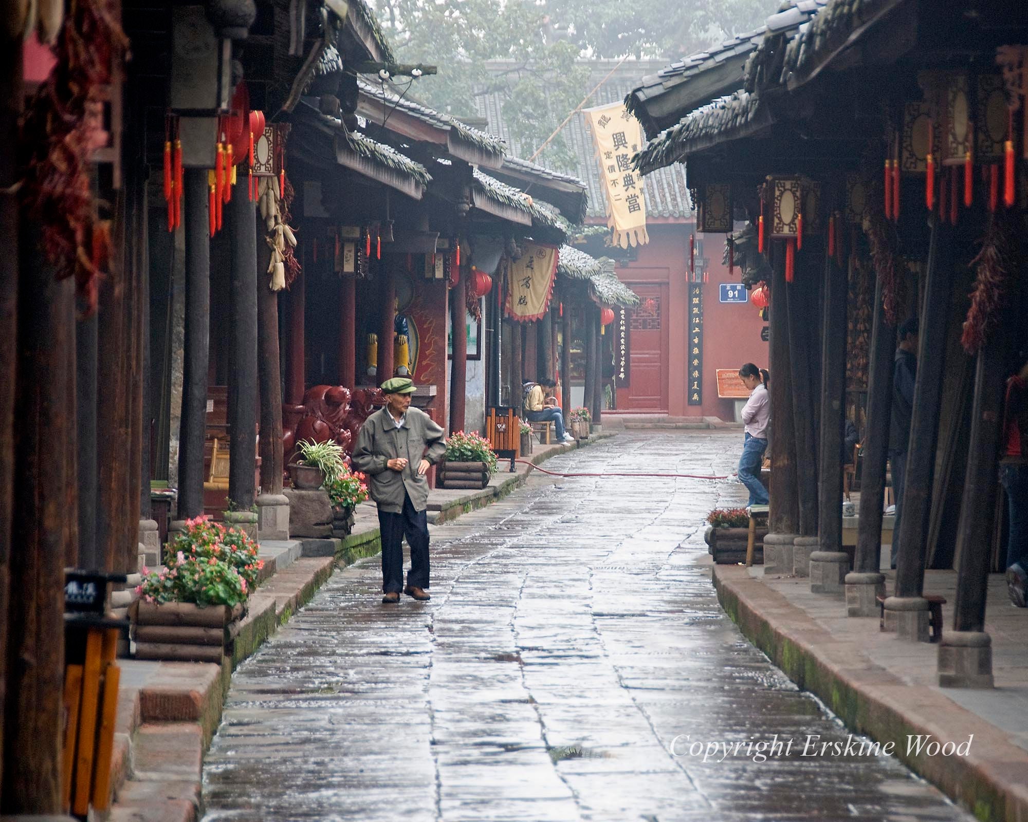 A scenic view of huanglongxi ancient town
