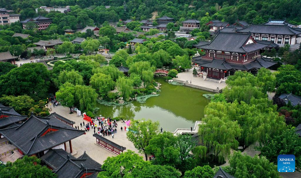 A scenic view of huaqing_palace_cultural_tourism_scenic_area