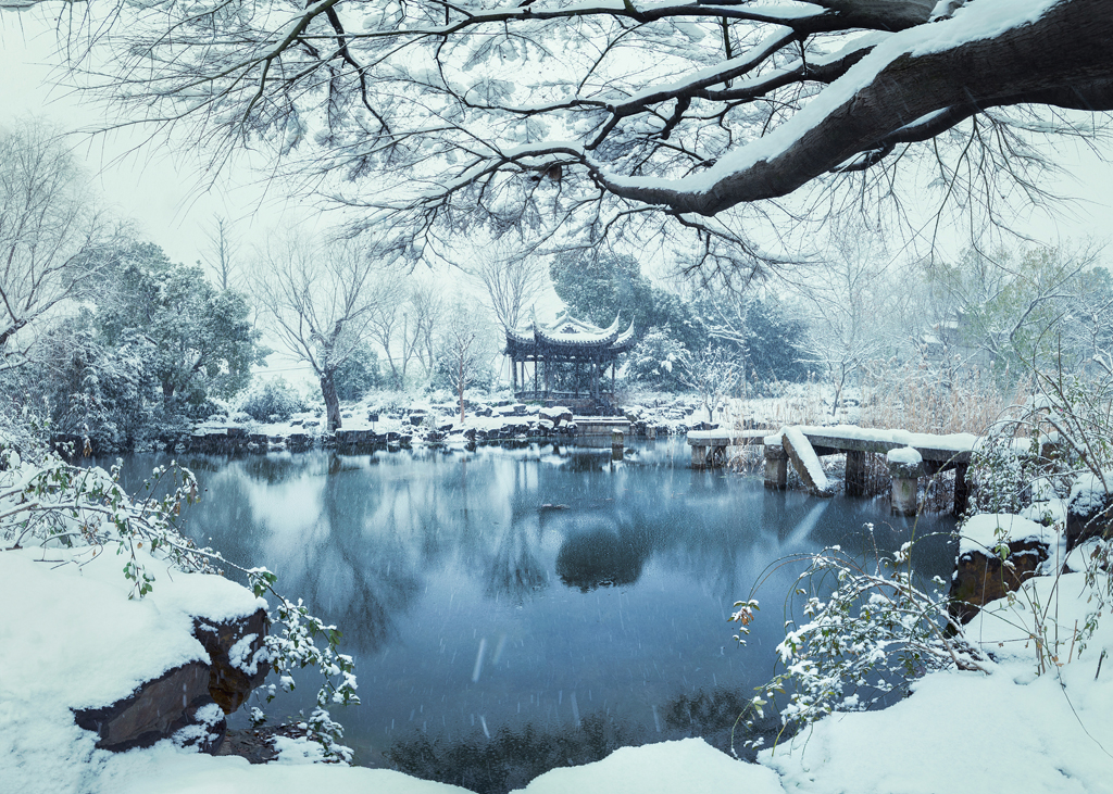 A scenic view of hui shan ancient town