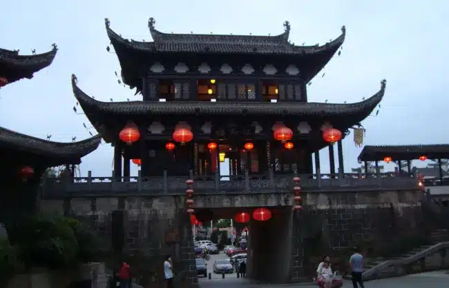 A scenic view of huizhou ancient buildings