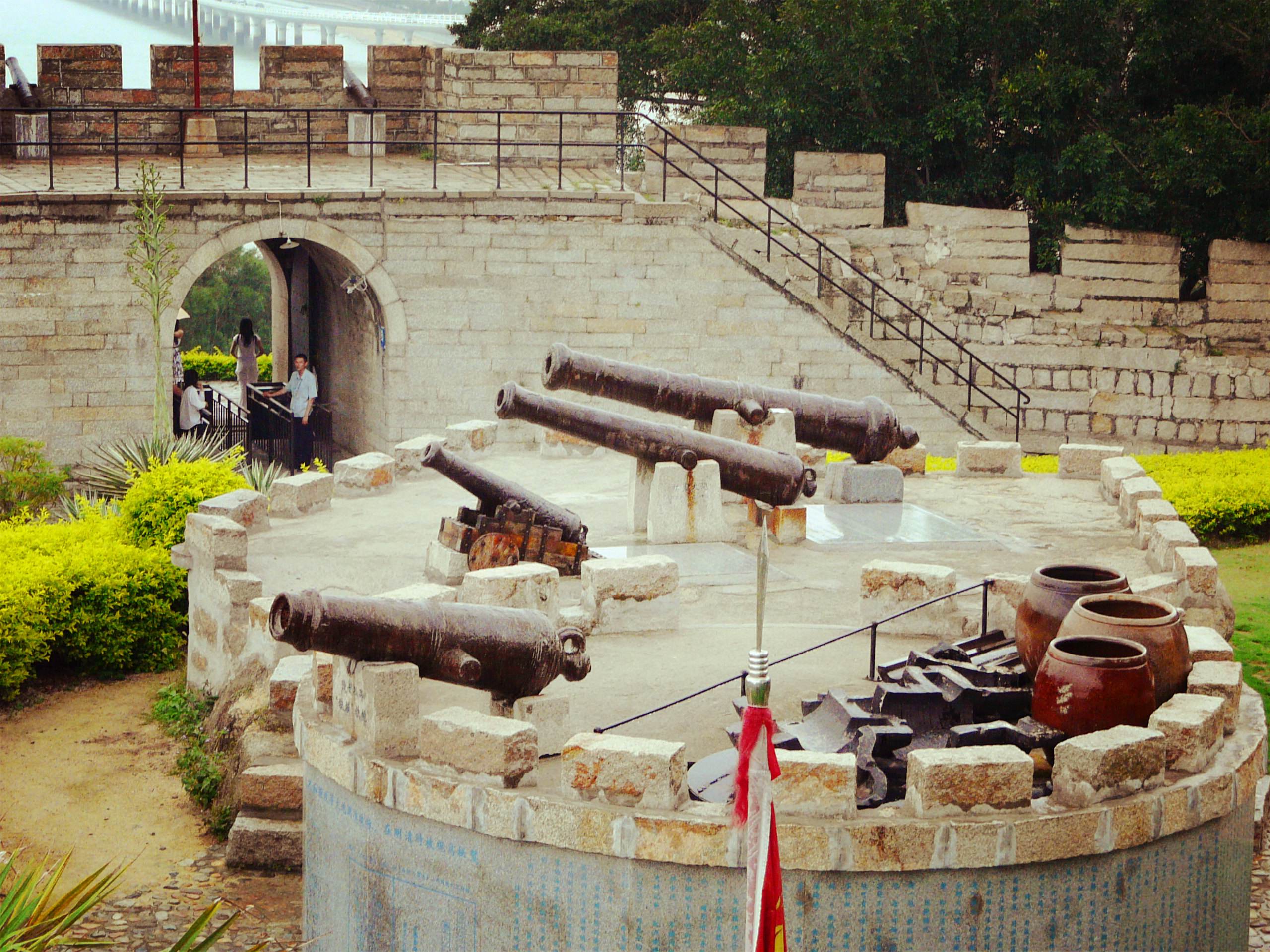 A scenic view of hulishan cannon fort