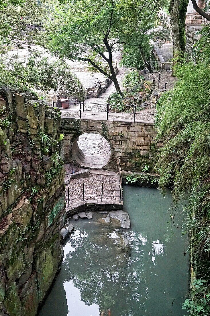 A scenic view of huqiu sword pool
