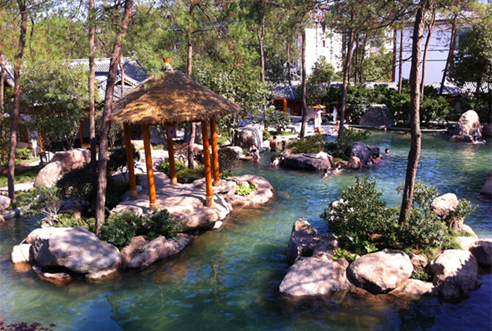 A scenic view of jiangmen wuyi hot spring