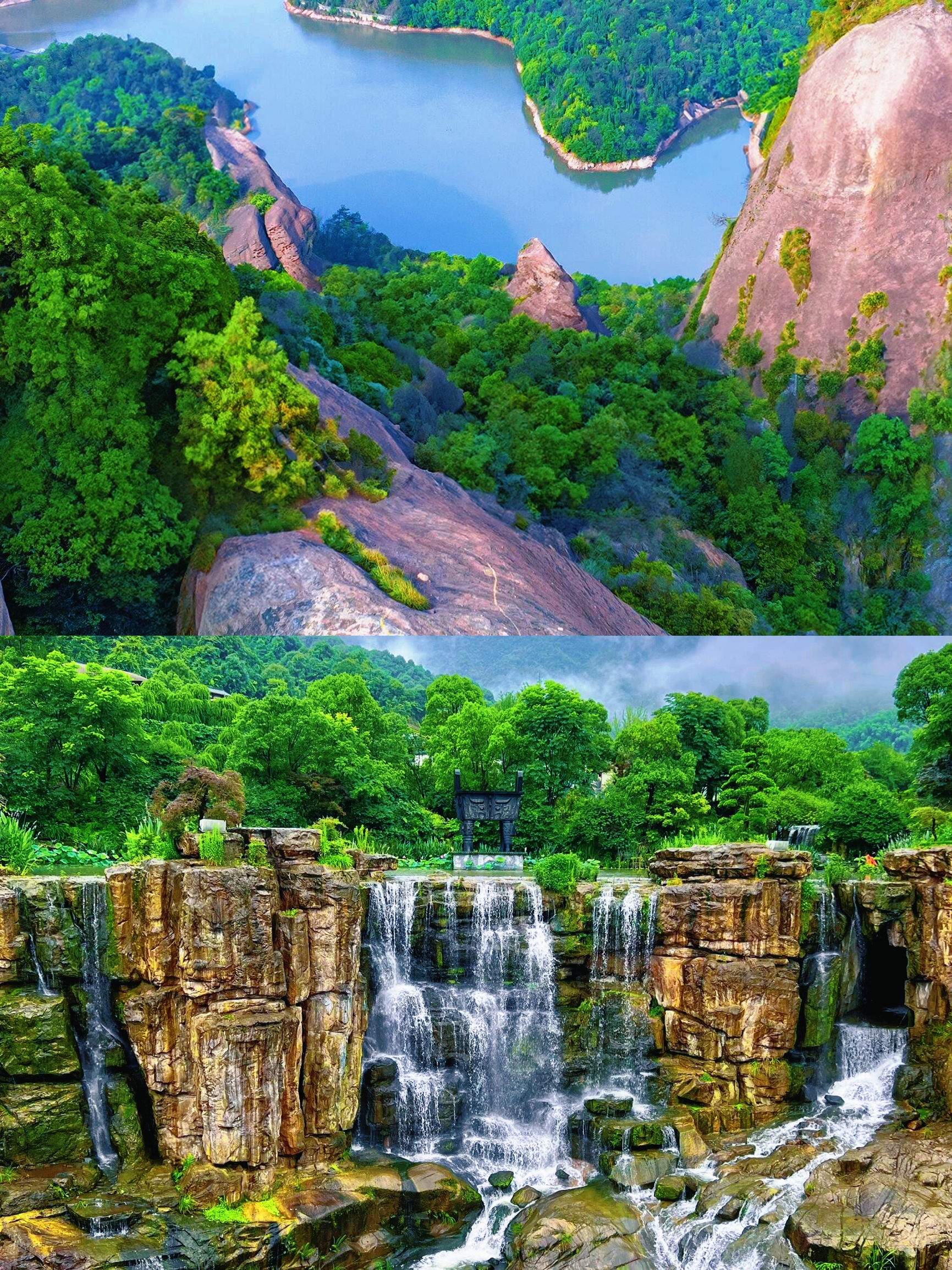 A scenic view of jiangnus_hometown_qin_peoples_village_scenic_area