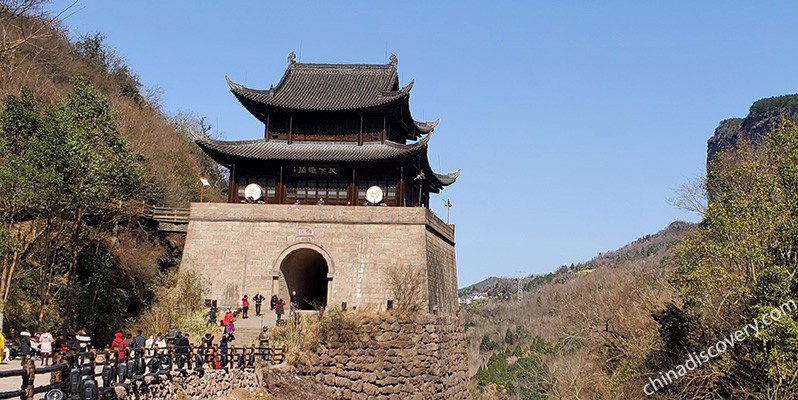 A scenic view of jianmenguan scenic area