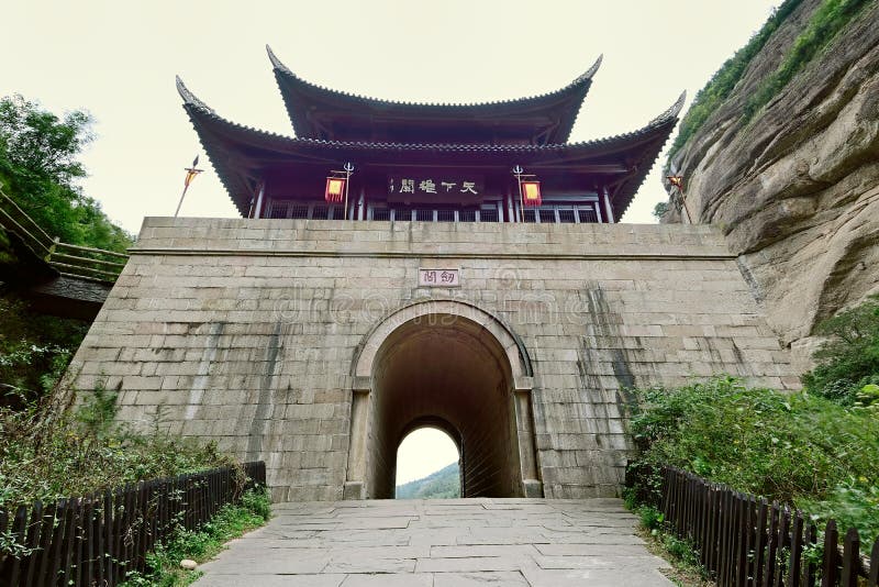 A scenic view of jianmenguan scenic area