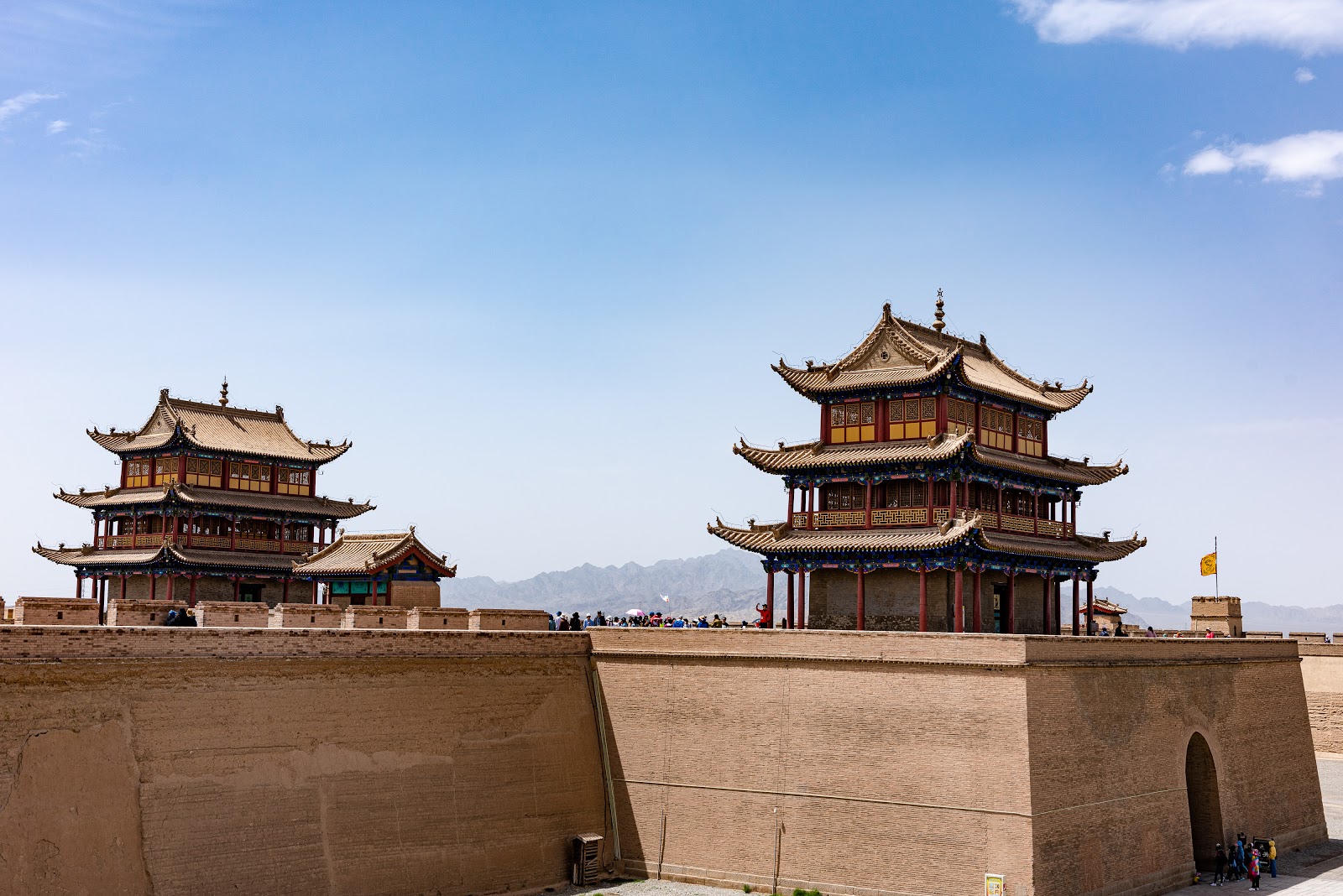 A scenic view of jiayuguan great wall