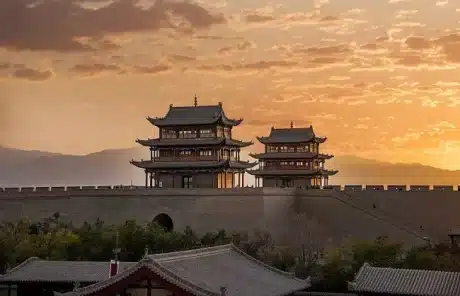 A scenic view of jiayuguan pass