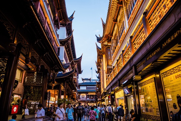 A scenic view of Jiexiu Chenghuang Miao