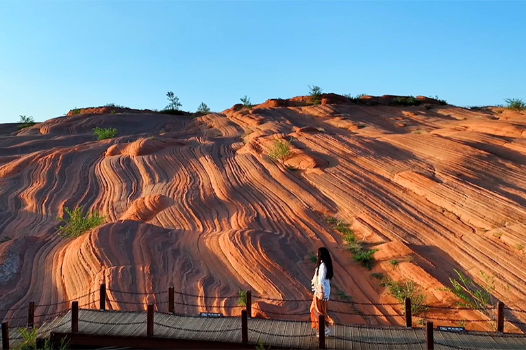 A scenic view of jingbian_county_wave_valley_scenic_area