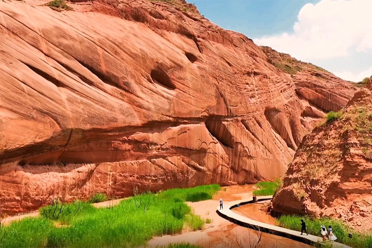 A scenic view of jingbian_county_wave_valley_scenic_area