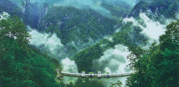 A scenic view of Jinggangshan