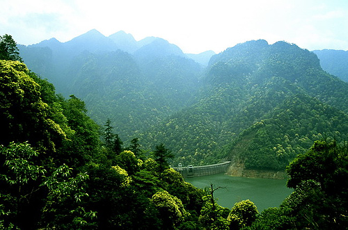 A scenic view of Jinggangshan
