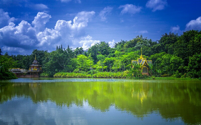 A scenic view of jinghong manting park