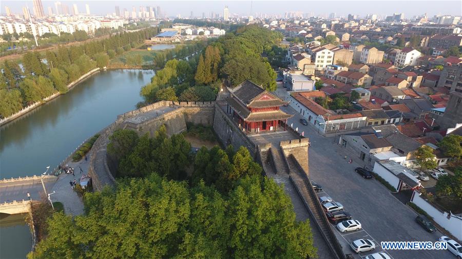 A scenic view of Jingzhou Ancient City