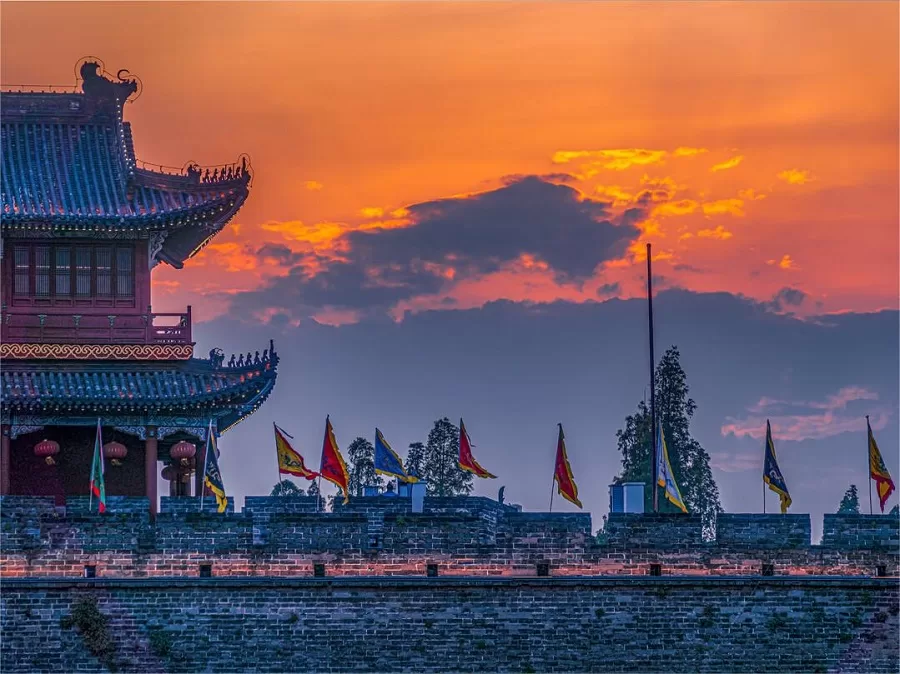 A scenic view of Jingzhou Ancient City