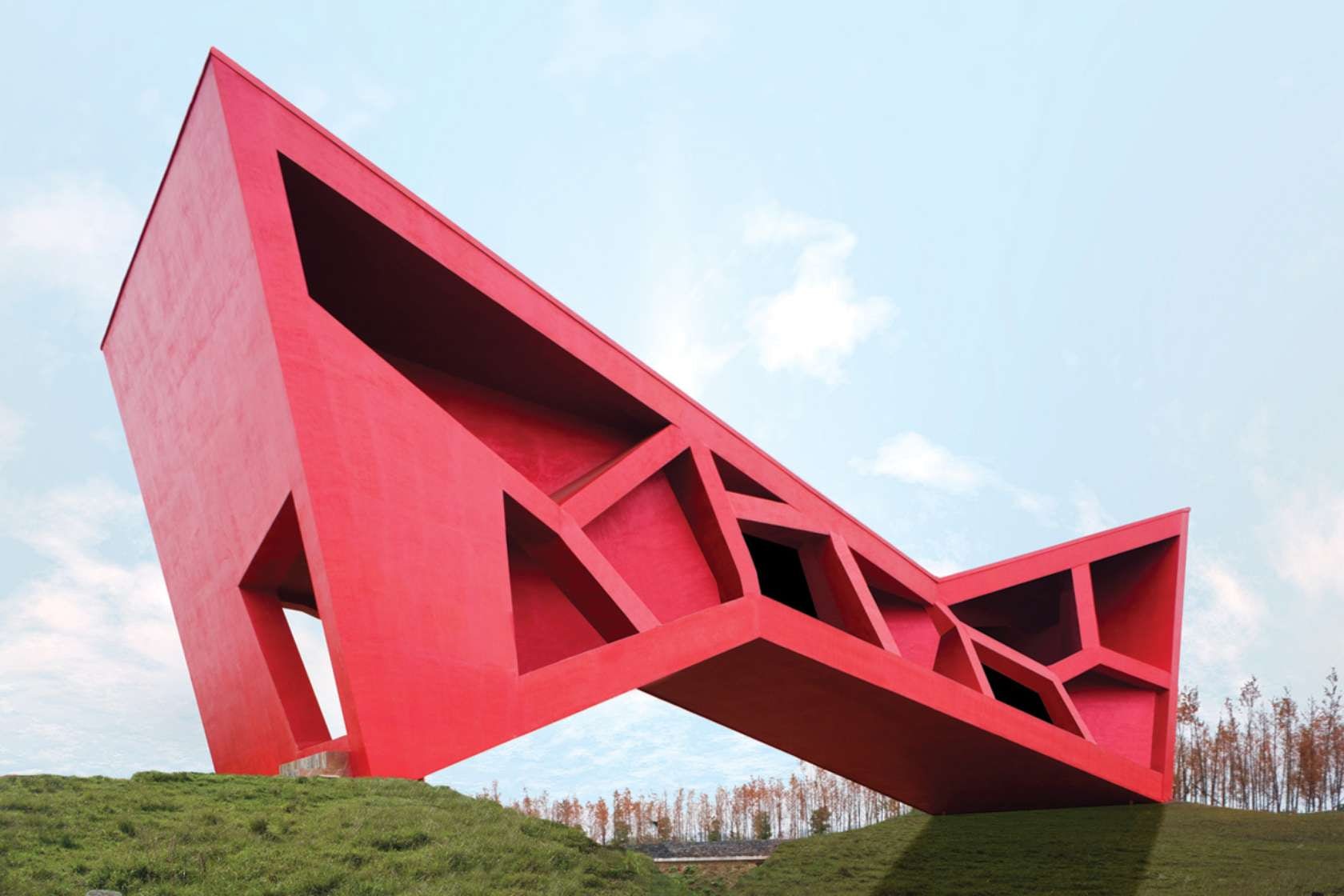 A scenic view of jinhua architecture park
