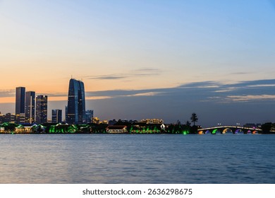 A scenic view of jinji lake