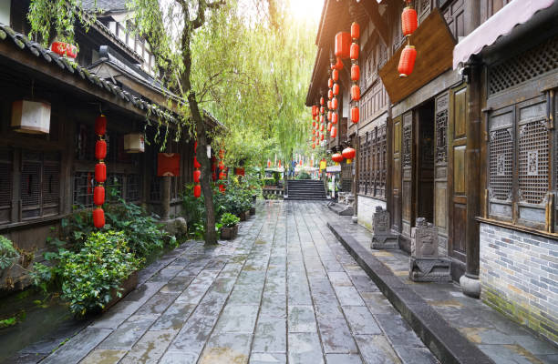 A scenic view of jinli ancient street