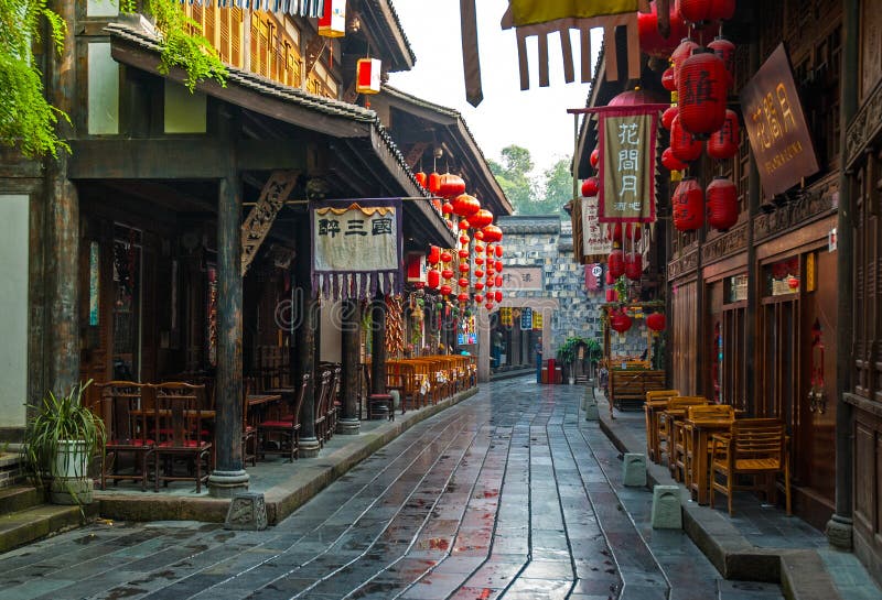 A scenic view of jinli ancient street