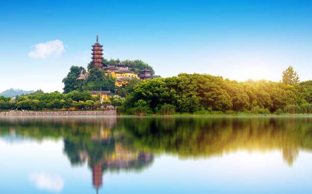 A scenic view of jinshan temple