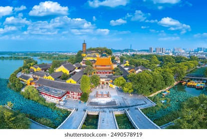 A scenic view of jinshan temple