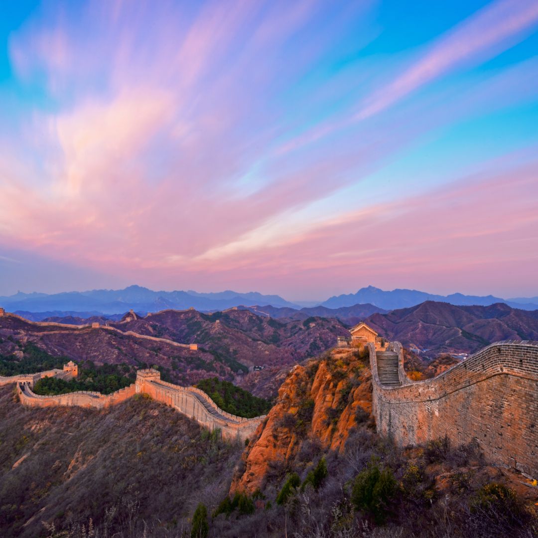 A scenic view of Jinshanling Great Wall