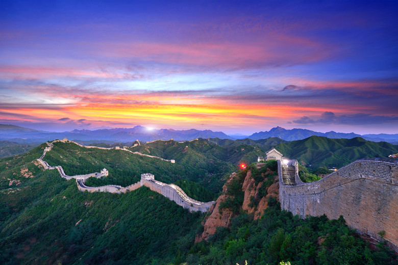 A scenic view of Jinshanling Great Wall
