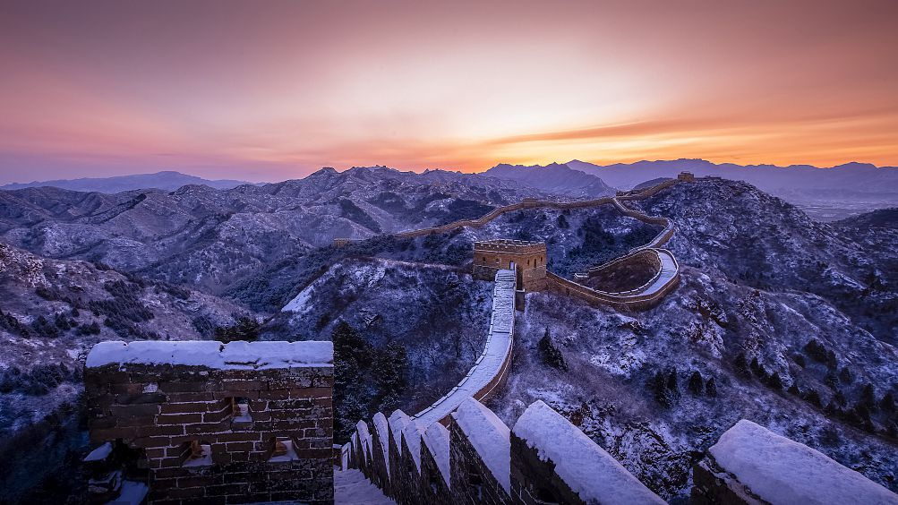 A scenic view of Jinshanling Great Wall